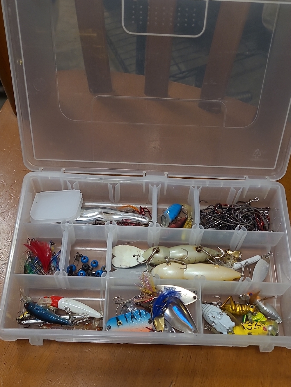 Assorted Men's Fishing Lures Kit - White, Blue, Silver, Yellow